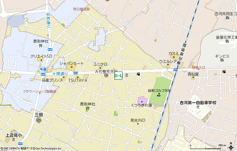 眼鏡市場　茨城古河(00590)付近の地図